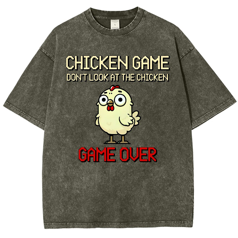Chicken Game Vintage Washed T-shirt