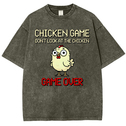 Chicken Game Vintage Washed T-shirt