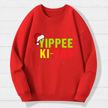 Yippee-Ki-Yay Funny Christmas Geek Cotton Sweatshirt