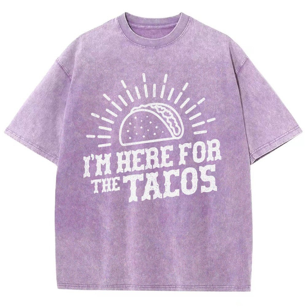 I'm Here For The Tacos Vintage Distressed T-shirt