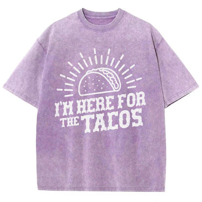 I'm Here For The Tacos Vintage Distressed T-shirt