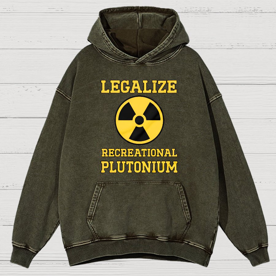 Legalize Recreational Plutonium Vintage Distressed Hoodie