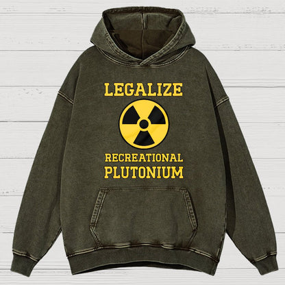 Legalize Recreational Plutonium Vintage Distressed Hoodie