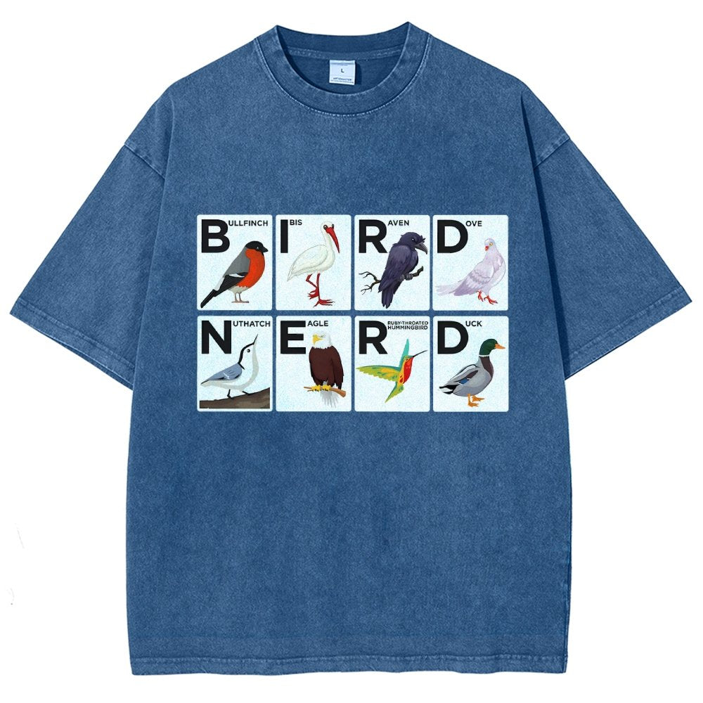Bird Nerd Watching Vintage Retro Birdwatching Vintage Distressed T-shirt