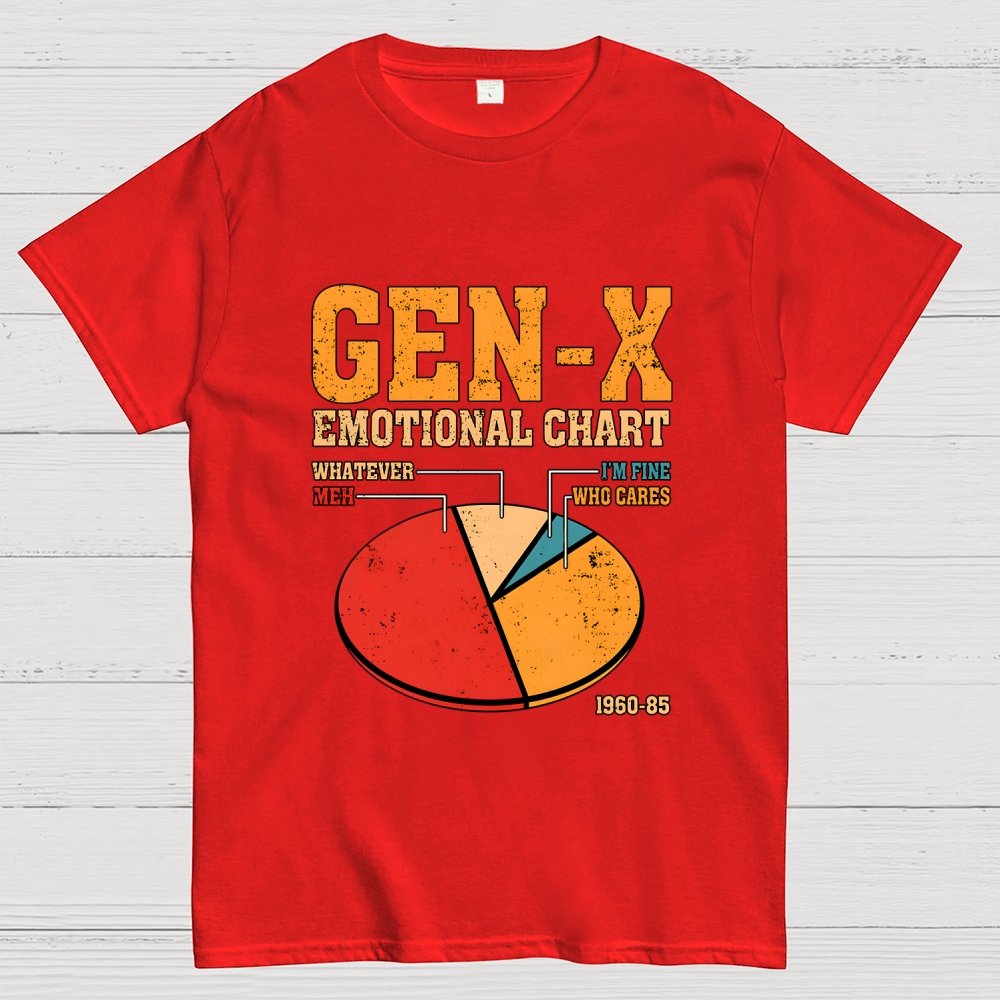 Gen-X Emotional Chart Geek T-Shirt