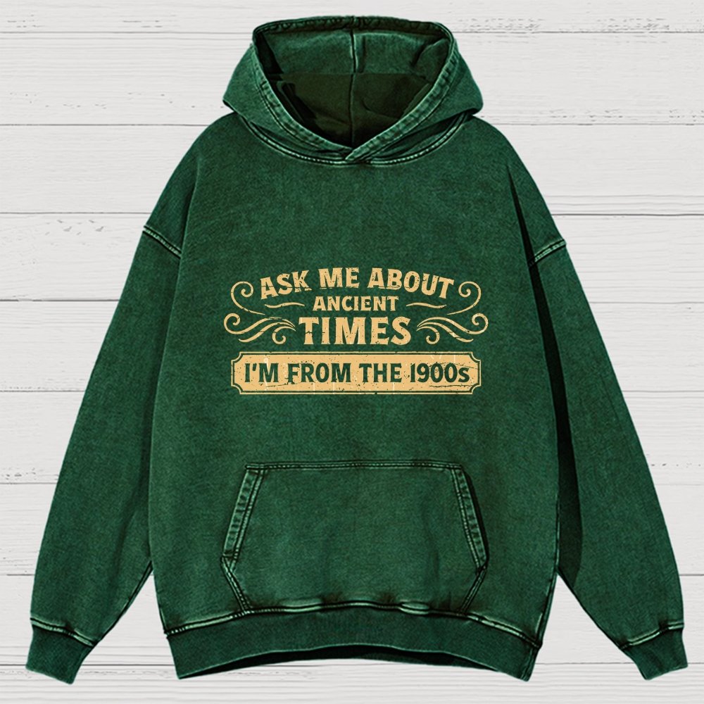 Ask Me About Ancient Times Vintage Distressed Hoodie