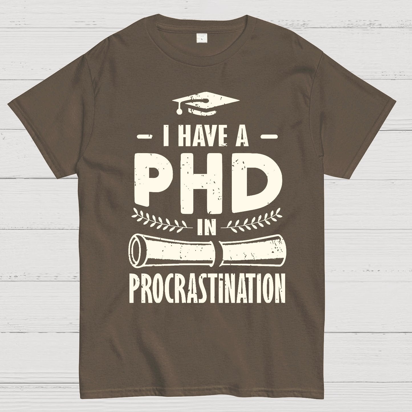 PHD In Procrastination Geek T-Shirt