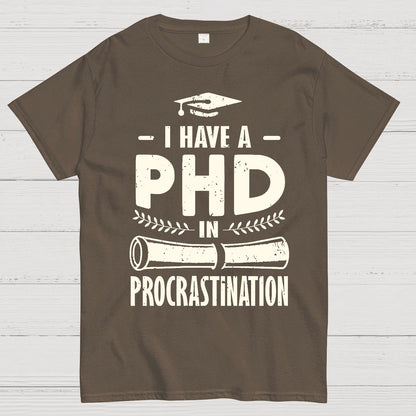PHD In Procrastination Geek T-Shirt
