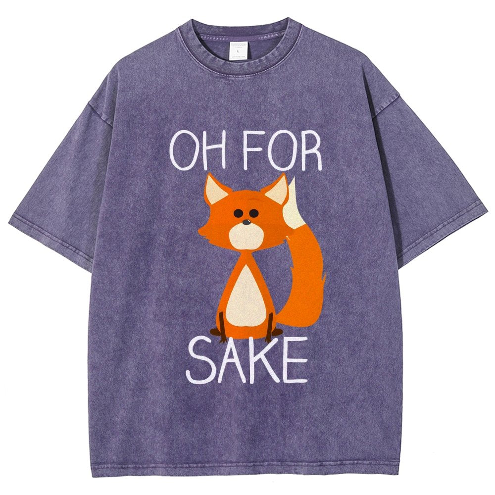 Oh For Fox Sake Vintage Distressed T-shirt