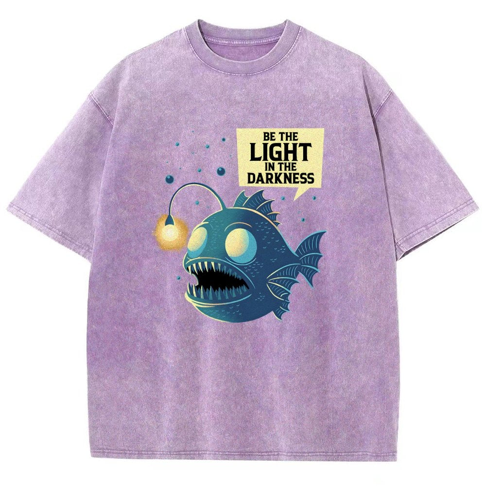 Funny Anglerfish Vintage Distressed T-shirt