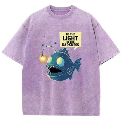 Funny Anglerfish Vintage Distressed T-shirt
