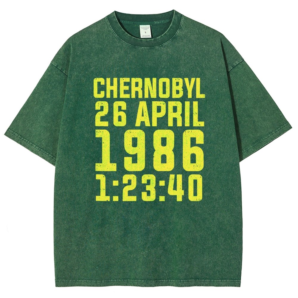 Chernobyl Nuclear Disaster Date And Time Vintage Distressed T-shirt