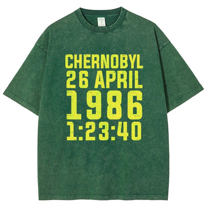 Chernobyl Nuclear Disaster Date And Time Vintage Distressed T-shirt