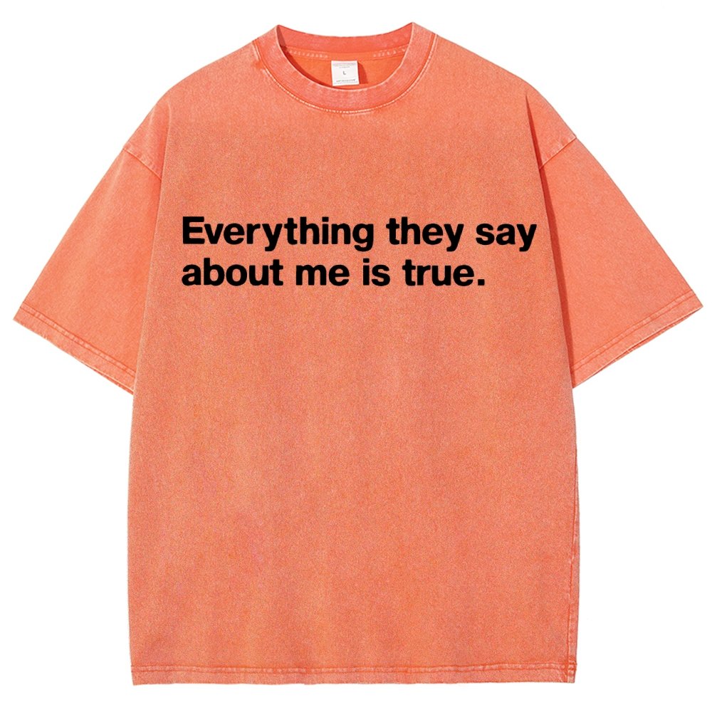Everything They Say About Me Is True Vintage Distressed T-shirt