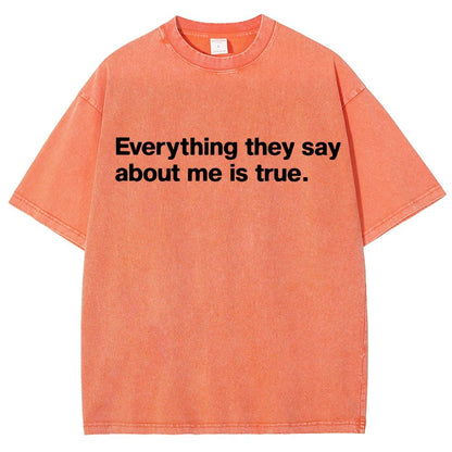 Everything They Say About Me Is True Vintage Distressed T-shirt