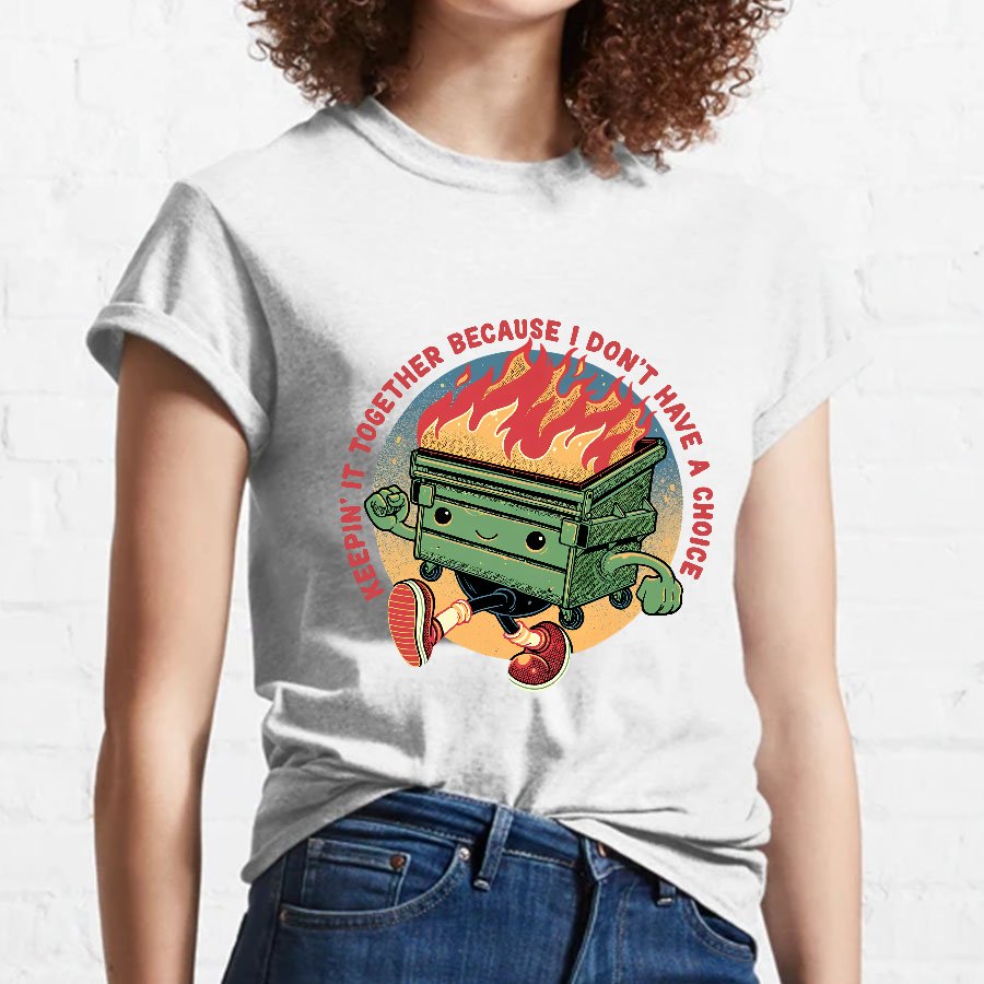 Flaming Dumpster Nerdy T-Shirt