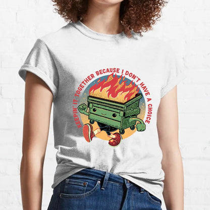 Flaming Dumpster Nerdy T-Shirt
