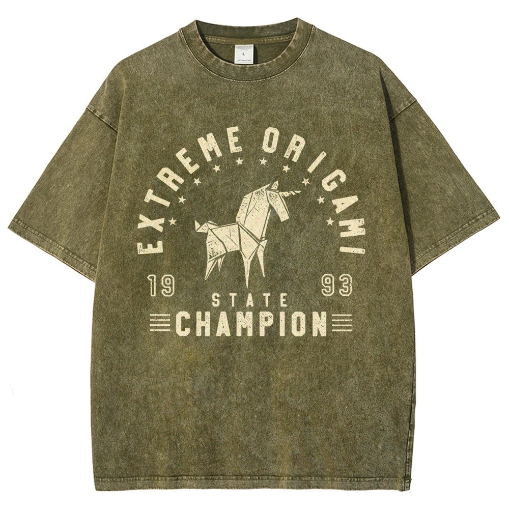 Extreme Origami Champ Vintage Distressed T-shirt