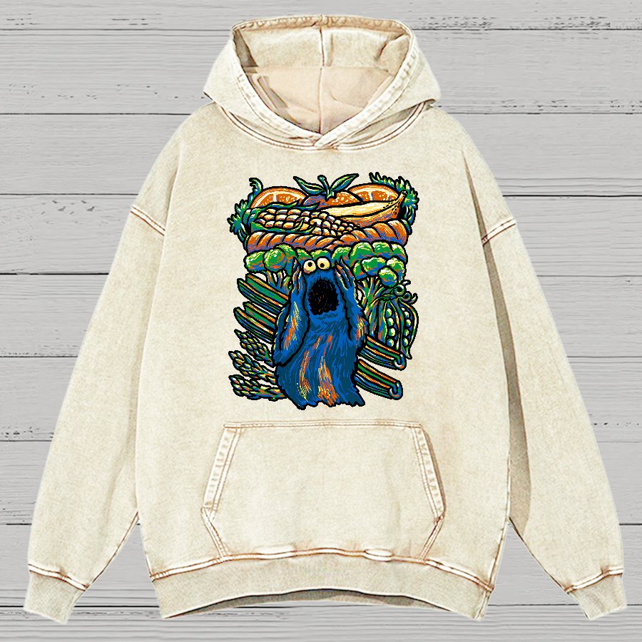 A Monstrous Scream Vintage Distressed Hoodie