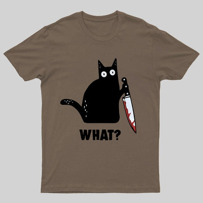 What？Funny Cat Geeky T-Shirt