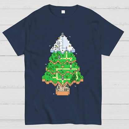 Christmas Tree Map Geek T-Shirt