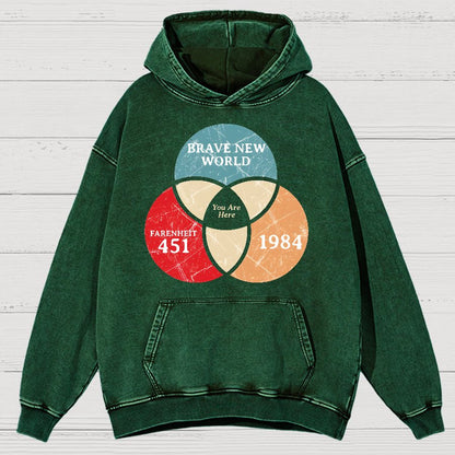 You Are Here Vintage Distressed Hoodie