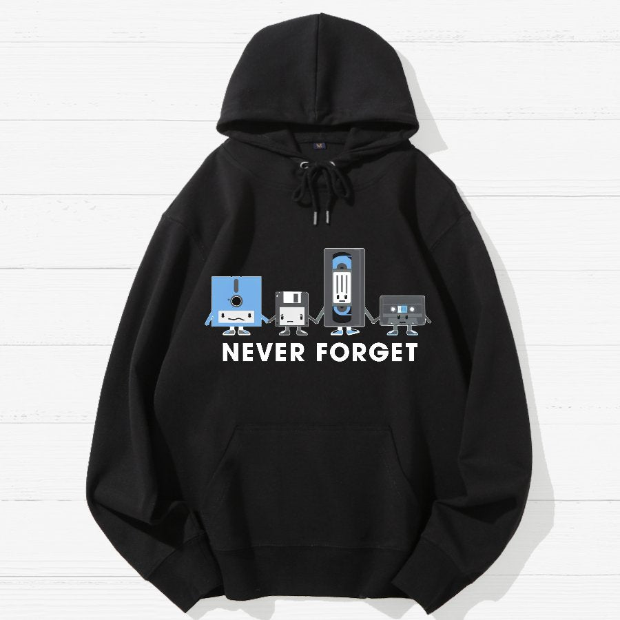 Never Forget Geek Cotton Hoodie
