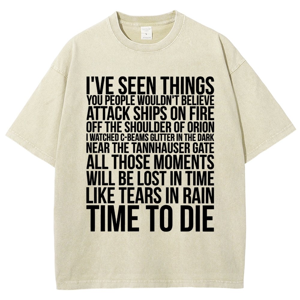 Like Tears In Rain...Time To Die Vintage Distressed T-shirt
