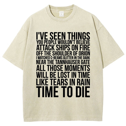 Like Tears In Rain...Time To Die Vintage Distressed T-shirt