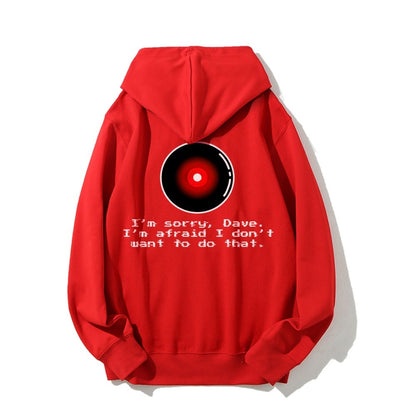 An Introvert's Odyssey I‘m sorry dave Printed Back Unisex Cotton Hoodie