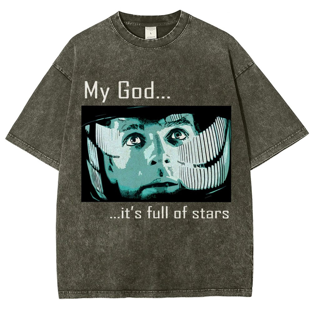 My God t's full of stars! Vintage Distressed T-shirt