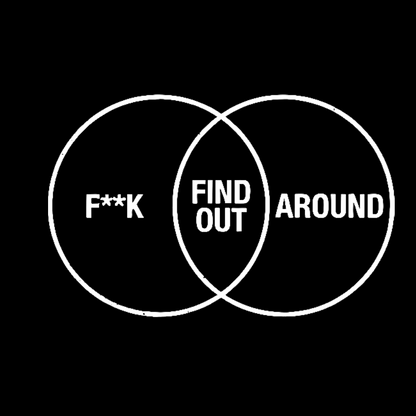 F Around and Find Out Venn Diagram Vintage Distressed Washed Tank