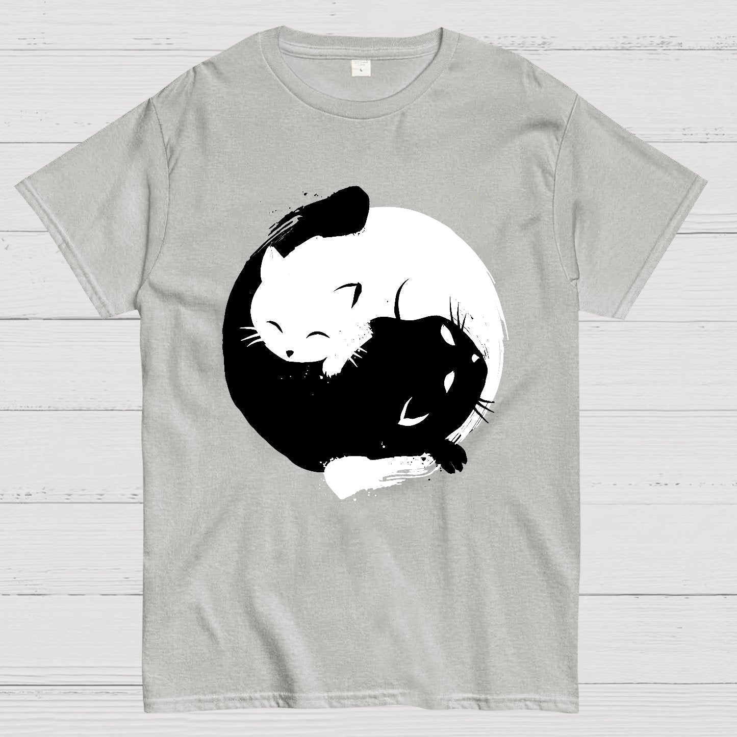 Yin-yang Cat Geek T-Shirt