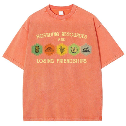 Hoarding Resources And Losing Friends Vintage Distressed T-shirt