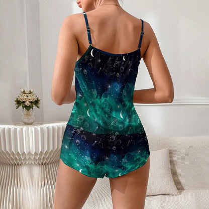 Starry Constellation Women's Geek Suspender Cami Set