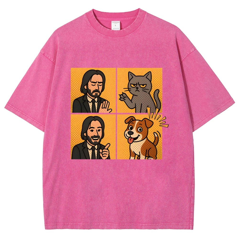 Dog Vintage Distressed T-shirt
