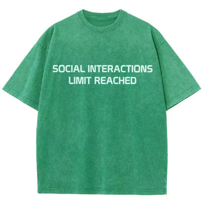 Social Interactions Limit Reached Vintage Distressed T-shirt