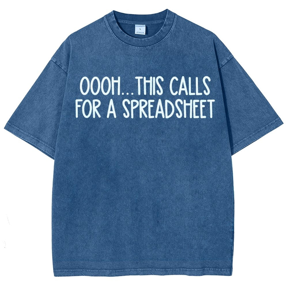 Oooh This Calls For A Spreadsheet Vintage Distressed T-shirt