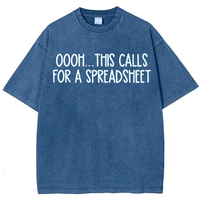 Oooh This Calls For A Spreadsheet Vintage Distressed T-shirt
