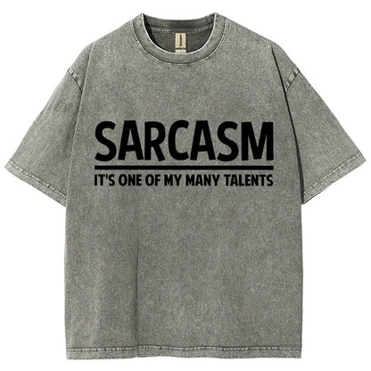 Sarcasm-Just One Of My Many Talents Vintage Distressed T-shirt