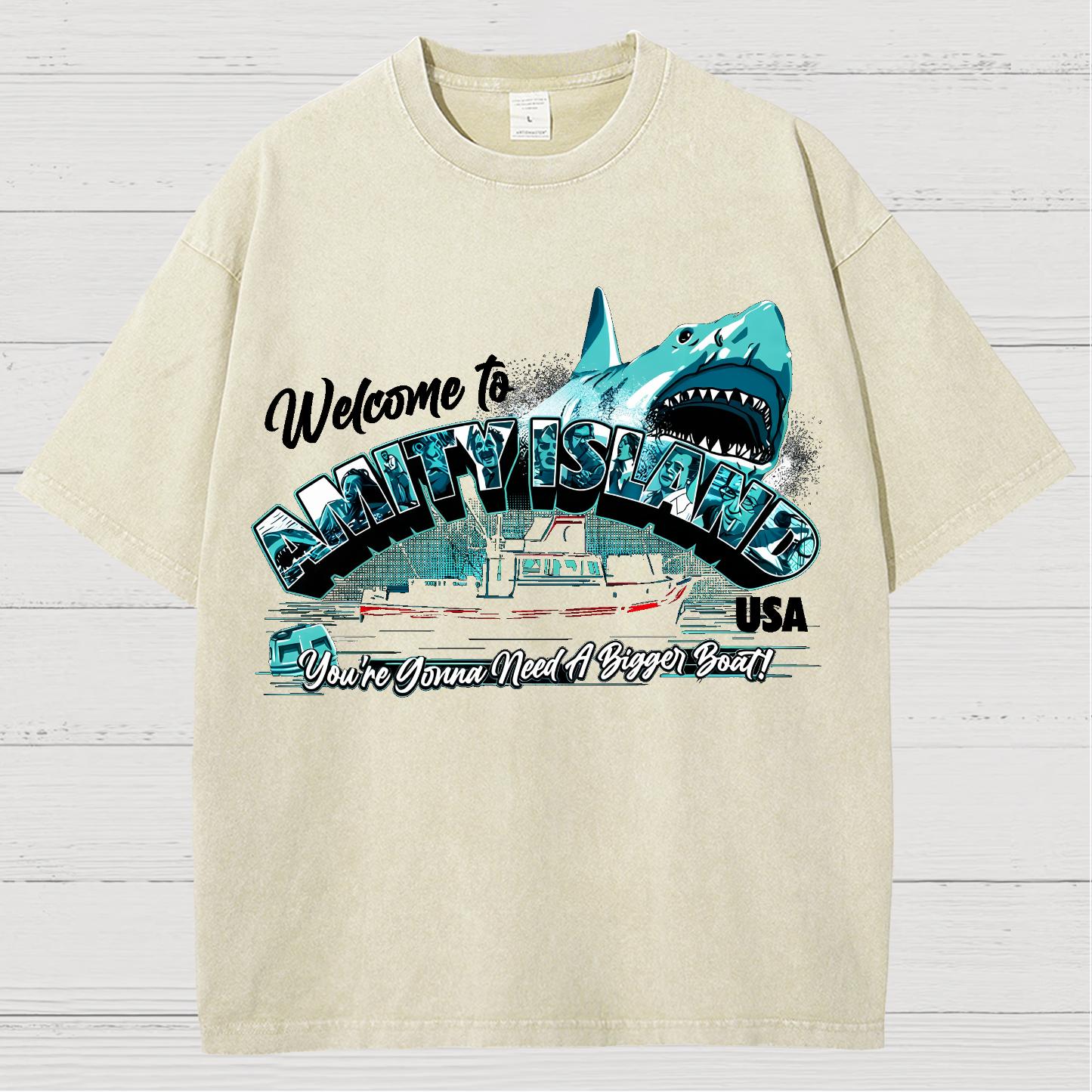 Great White Shark Vintage Distressed T-shirt
