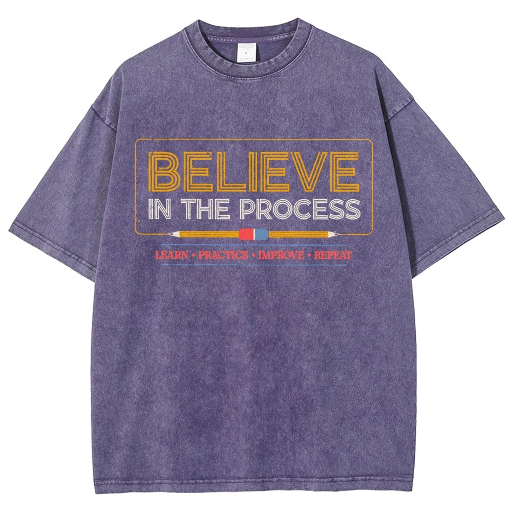 Believe in the Process Vintage Distressed T-shirt