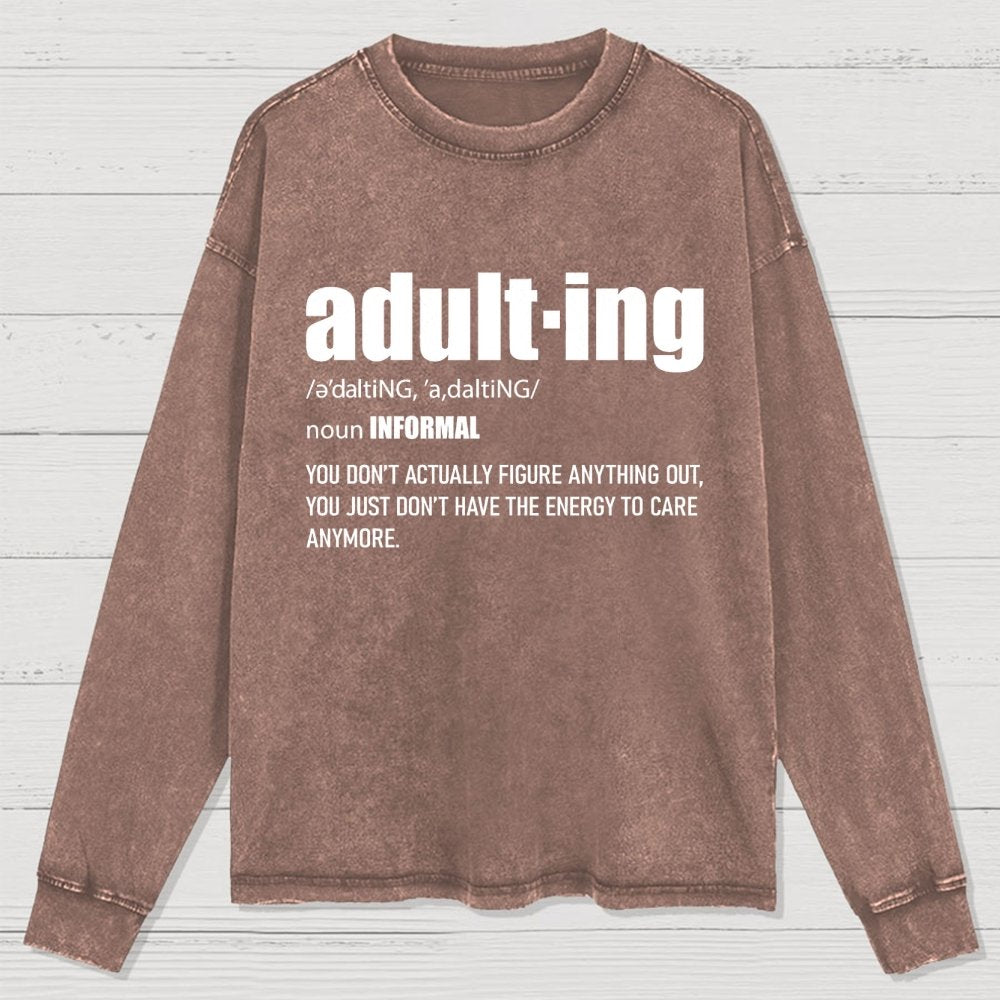 ADULT-ING Washed Long Sleeve Tee