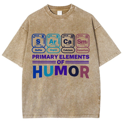 Primary Elements Of Humor Vintage Distressed T-shirt