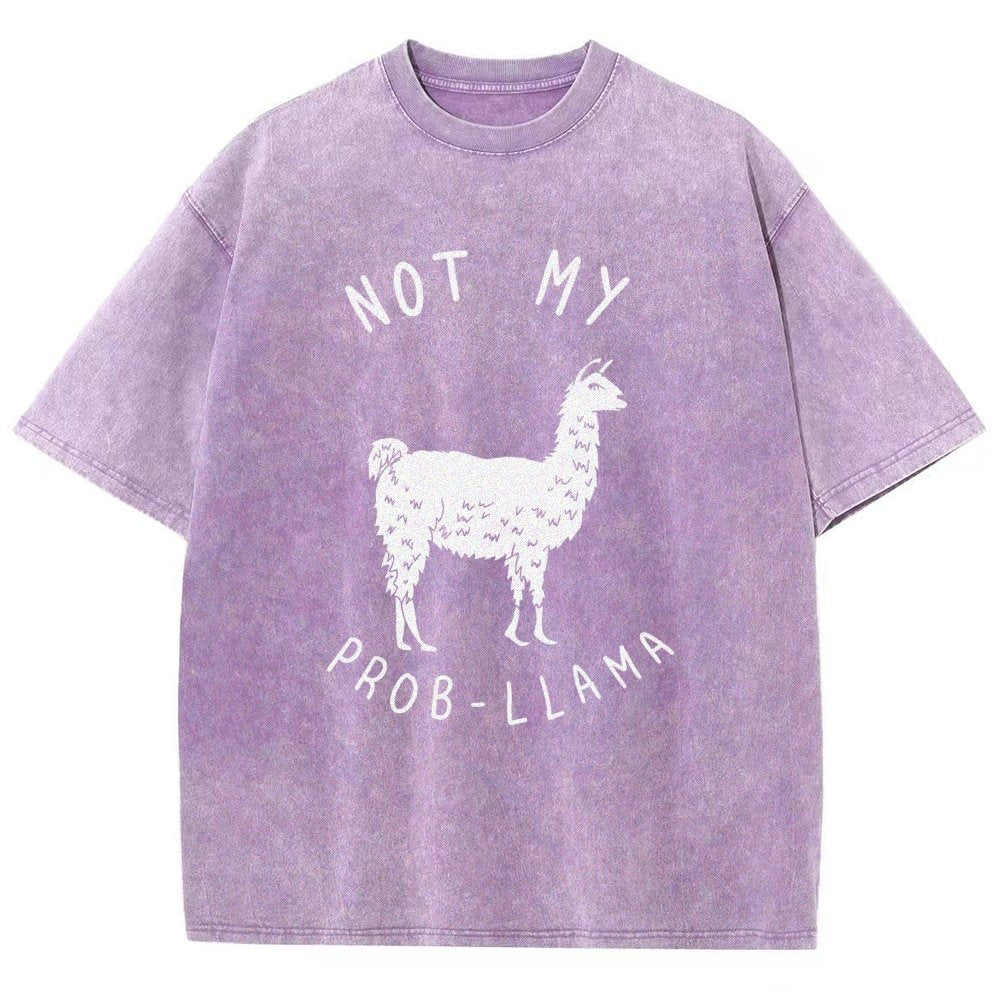 Not My Probllama Vintage Distressed T-shirt