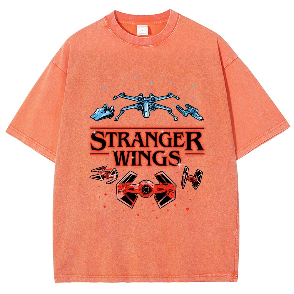 Stranger Wings Vintage Distressed T-shirt