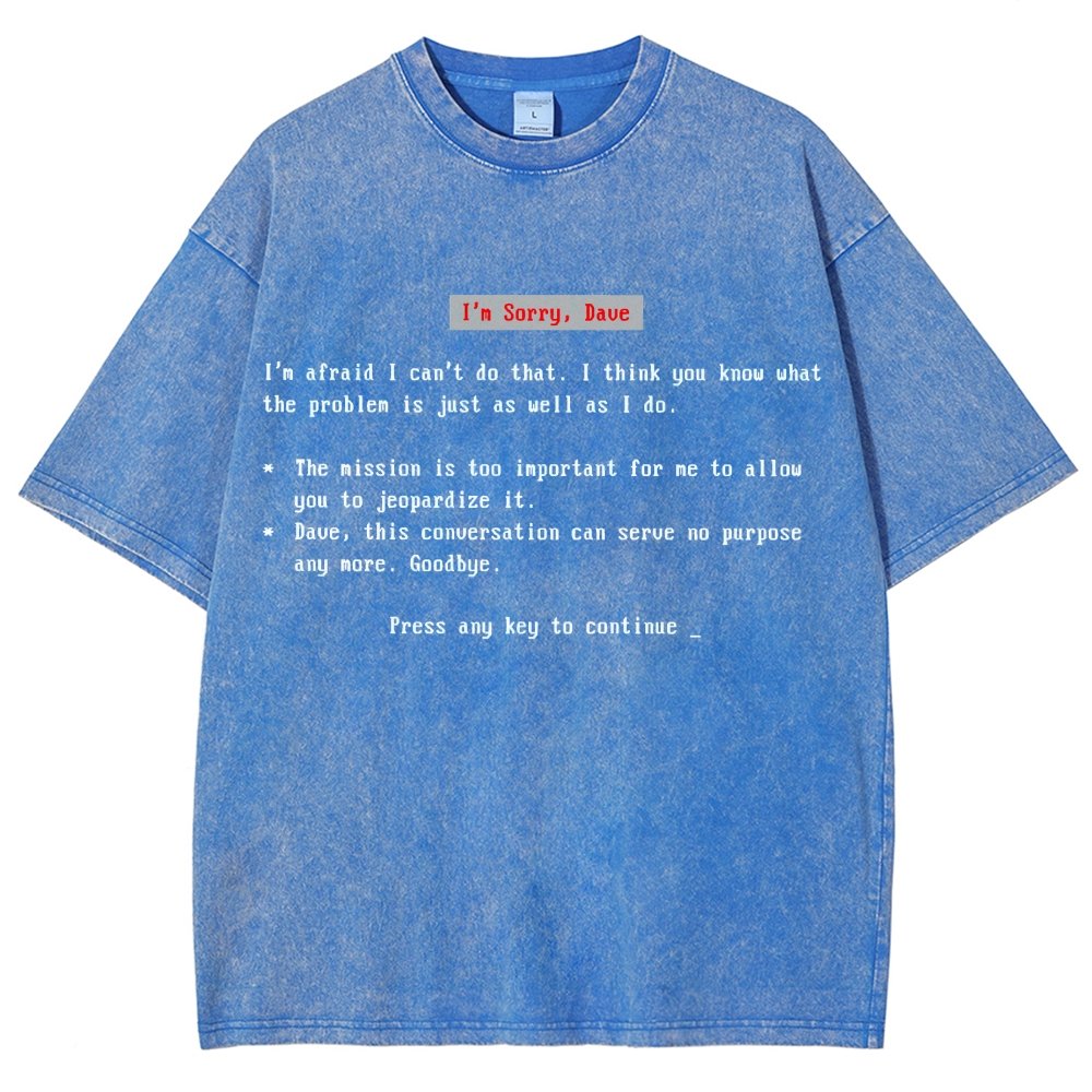 Blue Screen of AI Vintage Distressed T-shirt