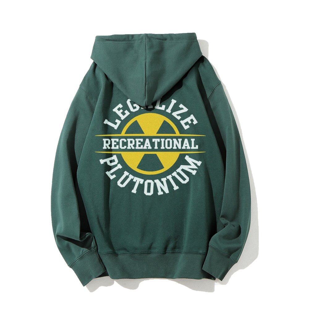 Legalize plutonium recreational Printed Back Unisex Cotton Hoodie