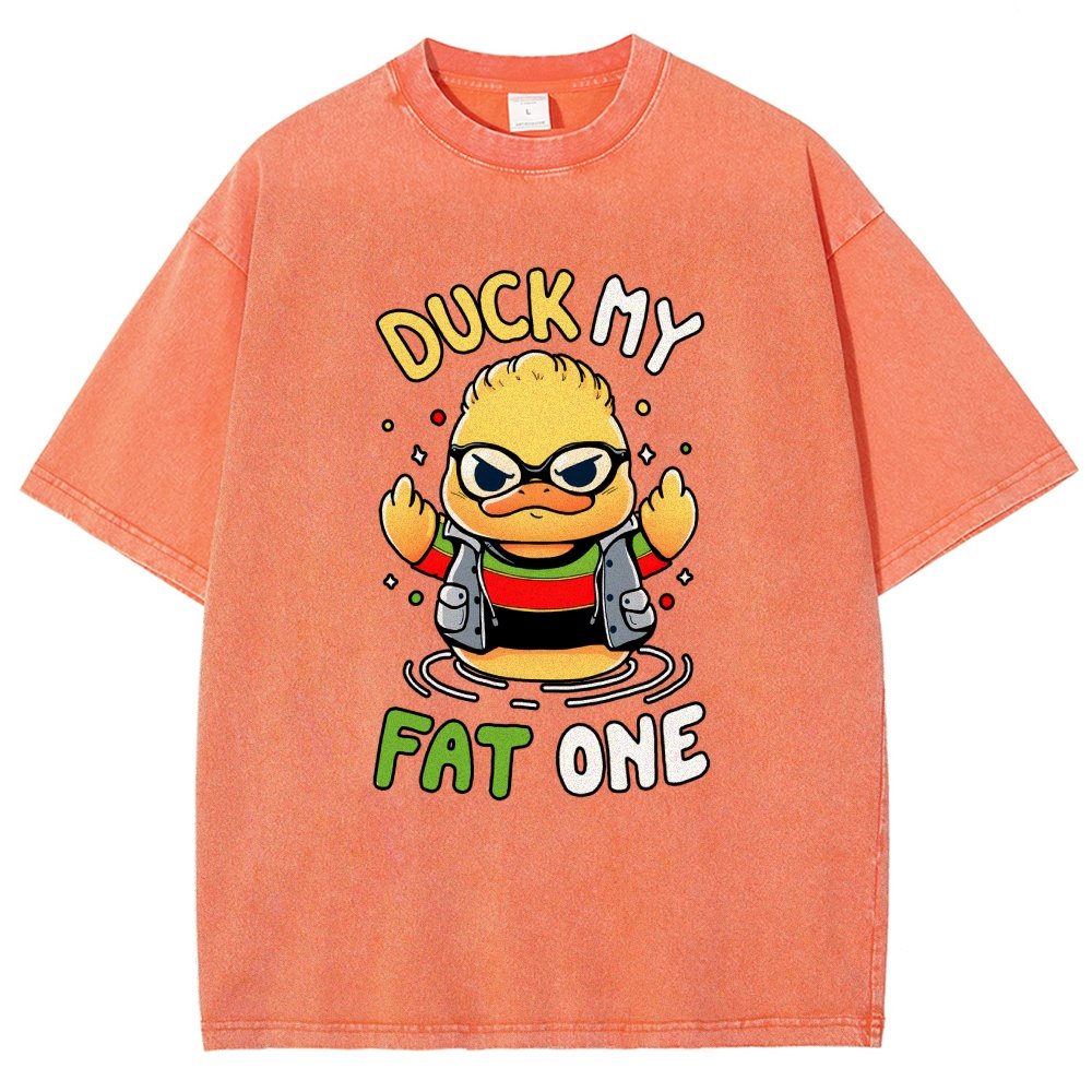 Duck My Fat One Vintage Distressed T-shirt