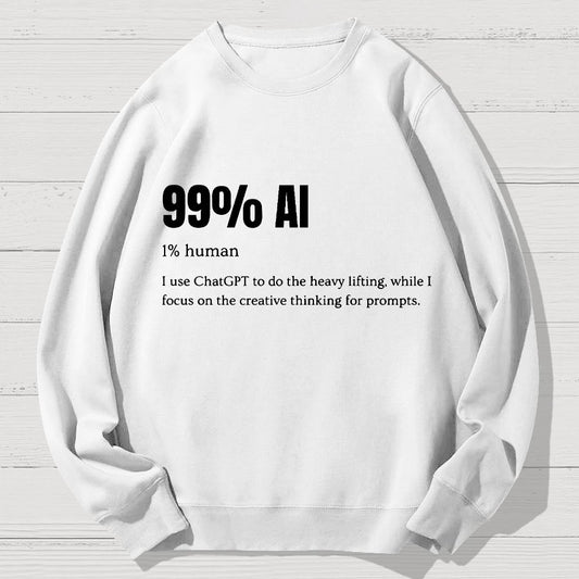 99% Artificial Intelligence Geek Cotton Sweatshirt